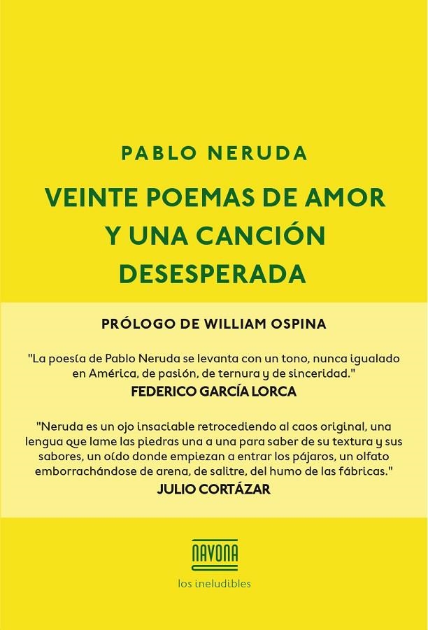 VEINTE POEMAS DE AMOR Y UNA CANCIÓN DESESPERADA | 9788416259595 | Llibreria L'Altell - Llibreria Online de Banyoles | Comprar llibres en català i castellà online - Llibreria de Girona