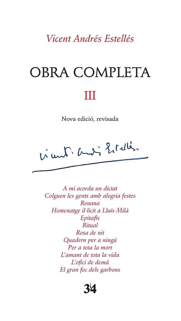 OBRA COMPLETA 3 | 9788416789016 | ANDRÉS ESTELLÉS, VICENT | Llibreria L'Altell - Llibreria Online de Banyoles | Comprar llibres en català i castellà online - Llibreria de Girona