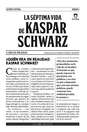 SÉPTIMA VIDA DE KASPAR SCHWARZ, LA | 9788494464133 | PRADAS LECHUGA, CARLES | Llibreria Online de Banyoles | Comprar llibres en català i castellà online