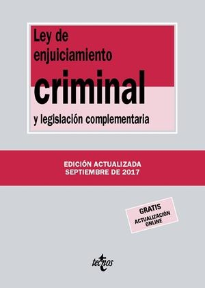 LEY DE ENJUICIAMIENTO CRIMINAL Y LEGISLACIÓN COMPLEMENTARIA | 9788430971848 | EDITORIAL TECNOS | Llibreria L'Altell - Llibreria Online de Banyoles | Comprar llibres en català i castellà online - Llibreria de Girona