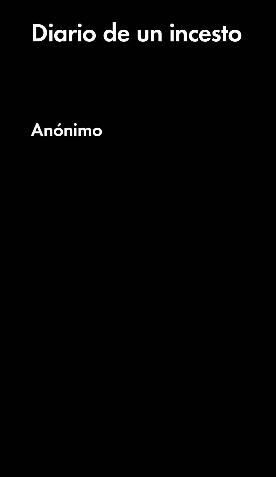 DIARIO DE UN INCESTO | 9788416665914 | ANÓNIMO | Llibreria Online de Banyoles | Comprar llibres en català i castellà online