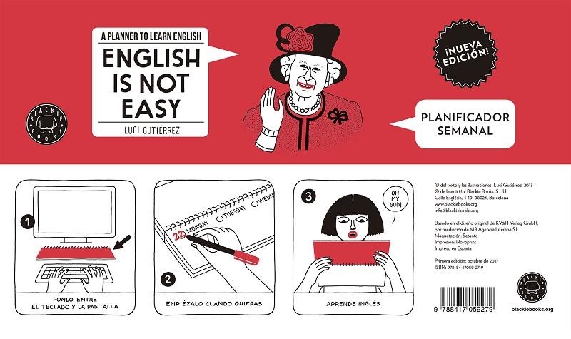 ENGLISH IS NOT EASY - PLANIFICADOR SEMANAL 2017 | 9788417059279 | GUTIÉRREZ, LUCI | Llibreria Online de Banyoles | Comprar llibres en català i castellà online