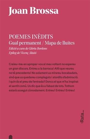 POEMES INÈDITS | 9788416738243 | BROSSA I CUERVO, JOAN | Llibreria Online de Banyoles | Comprar llibres en català i castellà online