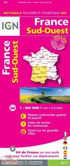 FRANCE SUD-OUEST 1:320.000 | 9782758542339 | IGN | Llibreria Online de Banyoles | Comprar llibres en català i castellà online
