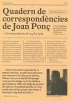 QUADERN DE CORRESPONDÈNCIES DE JOAN PONÇ | 9788472268180 | PARCERISAS, PILAR (ED) | Llibreria L'Altell - Llibreria Online de Banyoles | Comprar llibres en català i castellà online - Llibreria de Girona