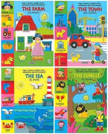 JUGO I APRENC ANGLÈS AMB ADHESIUS REUTILITZABLES  (4 TITOLS) | 9788467758986 | SUSAETA, EQUIP | Llibreria L'Altell - Llibreria Online de Banyoles | Comprar llibres en català i castellà online - Llibreria de Girona
