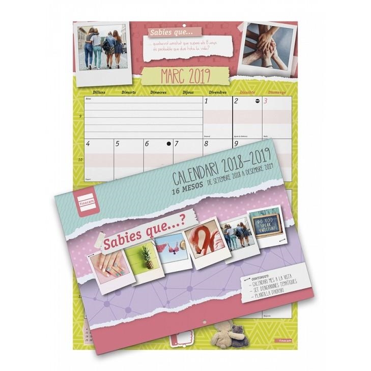 CALENDARI 16 MESOS 2018 308X225 SABIES QUE... - CATALÀ | 8422952164746 | Llibreria Online de Banyoles | Comprar llibres en català i castellà online