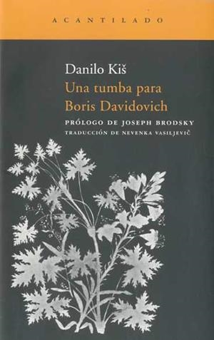 TUMBA PARA BORIS DAVIDOVICH, UNA | 9788492649587 | KIS, DANILO | Llibreria Online de Banyoles | Comprar llibres en català i castellà online