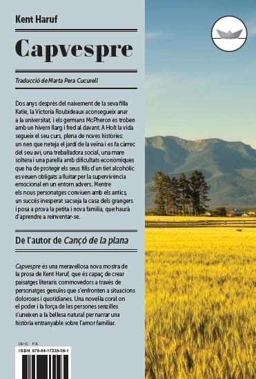CAPVESPRE | 9788417339081 | HARUF, KENT | Llibreria L'Altell - Llibreria Online de Banyoles | Comprar llibres en català i castellà online - Llibreria de Girona
