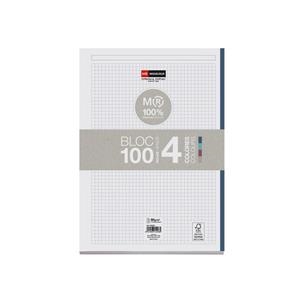 BLOC MIQUELRIUS A4 100 FULLS QUADRICULATS 4 COLORS 4 FORATS RECICLAT MR7455 | 8422593074558 | MIQUELRIUS | Llibreria Online de Banyoles | Comprar llibres en català i castellà online