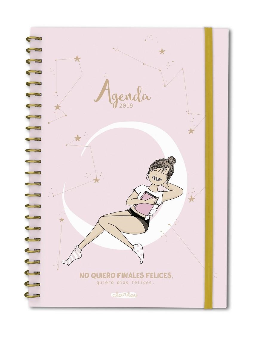 AGENDA ANUAL SETMANA VISTA NO QUIERO FINALES FELICES, QUIERO DÍAS FELICES CLARILOU 2019 | 9788417166199 | CLARILOU | Llibreria L'Altell - Llibreria Online de Banyoles | Comprar llibres en català i castellà online - Llibreria de Girona