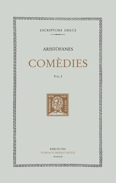 COMÈDIES, VOL. I | 9788498590500 | ARISTÒFANES | Llibreria Online de Banyoles | Comprar llibres en català i castellà online