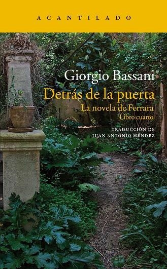 DETRÁS DE LA PUERTA | 9788417346386 | BASSANI, GIORGIO | Llibreria Online de Banyoles | Comprar llibres en català i castellà online
