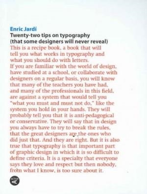 TWENTY-TWO TIPS ON TYPOGRAPHY | 9788496540927 | JARDÍ, ENRIC | Llibreria L'Altell - Llibreria Online de Banyoles | Comprar llibres en català i castellà online - Llibreria de Girona