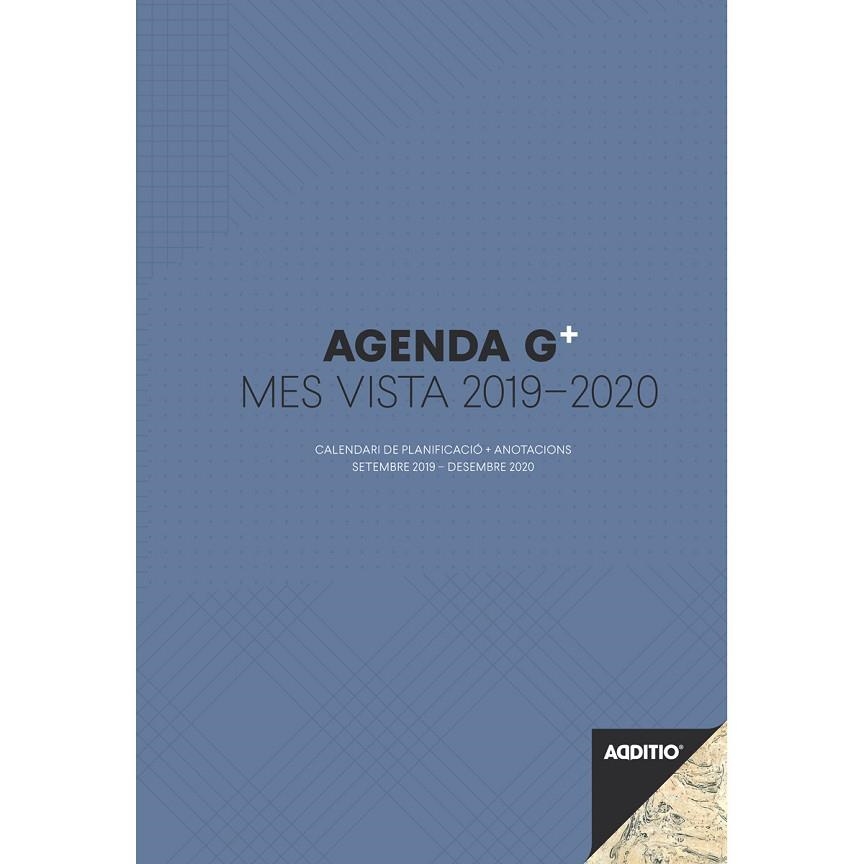 AGENDA G PLUS MES VISTA 19/20 | 8428318191852 | ADDITIO | Llibreria L'Altell - Llibreria Online de Banyoles | Comprar llibres en català i castellà online - Llibreria de Girona