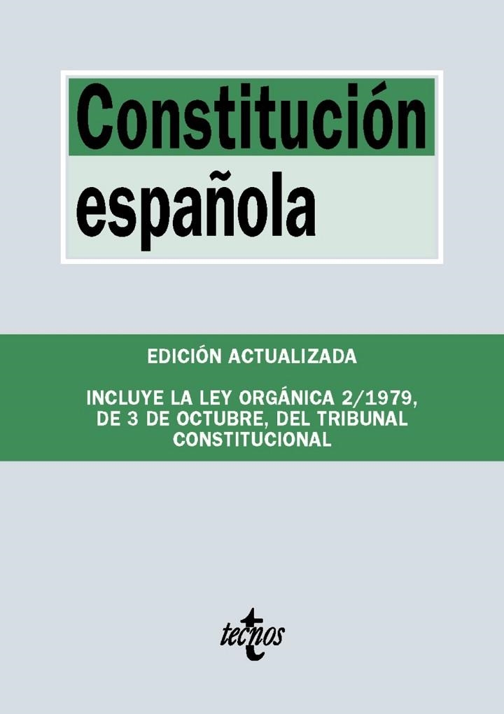 CONSTITUCIÓN ESPAÑOLA | 9788430977178 | EDITORIAL TECNOS | Llibreria L'Altell - Llibreria Online de Banyoles | Comprar llibres en català i castellà online - Llibreria de Girona