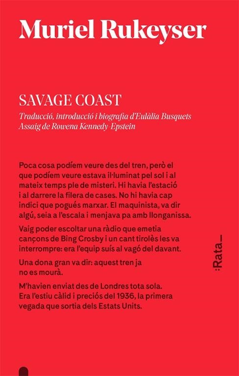 SAVAGE COAST (CAT) | 9788416738106 | MURIEL RUKEYSER | Llibreria L'Altell - Llibreria Online de Banyoles | Comprar llibres en català i castellà online - Llibreria de Girona
