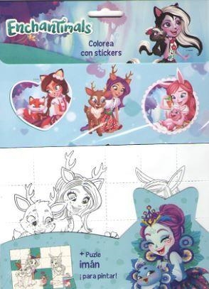 PACK 1 PÀGINA D'ADHESIUS + 8 PÀGINES PER COLOREJAR + PUZZLE MAGNÈTIC ENCHANTIMALS | 9788427871014 | MATTEL | Llibreria Online de Banyoles | Comprar llibres en català i castellà online
