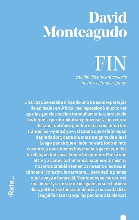 FIN | 9788416738557 | MONTEAGUDO, DAVID | Llibreria L'Altell - Llibreria Online de Banyoles | Comprar llibres en català i castellà online - Llibreria de Girona