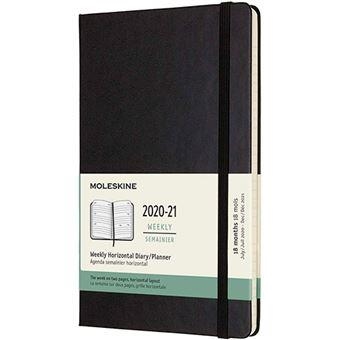 2020-2021 AGENDA 18M SEMANAL HORIZONTAL L NEGRA TAPA DURA | 8056420850086 | MOLESKINE | Llibreria L'Altell - Llibreria Online de Banyoles | Comprar llibres en català i castellà online - Llibreria de Girona