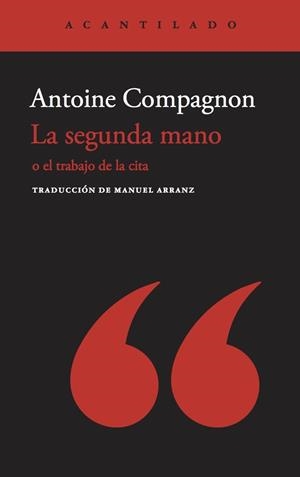 LA SEGUNDA MANO | 9788417902414 | COMPAGNON, ANTOINE | Llibreria L'Altell - Llibreria Online de Banyoles | Comprar llibres en català i castellà online - Llibreria de Girona
