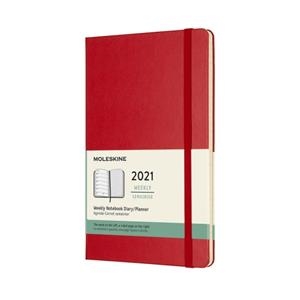 AGENDA QUADERN SETMANAL DE 12 MESOS 2021 - VERMELL ESCARLATA | 80538536006457 | MOLESKINE | Llibreria L'Altell - Llibreria Online de Banyoles | Comprar llibres en català i castellà online - Llibreria de Girona