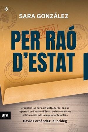 PER RAÓ D'ESTAT | 9788417804343 | GONZÁLEZ MUÑOZ, SARA | Llibreria L'Altell - Llibreria Online de Banyoles | Comprar llibres en català i castellà online - Llibreria de Girona