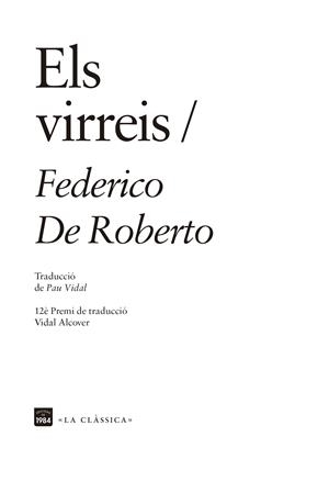 ELS VIRREIS | 9788416987832 | DE ROBERTO, FEDERICO | Llibreria L'Altell - Llibreria Online de Banyoles | Comprar llibres en català i castellà online - Llibreria de Girona