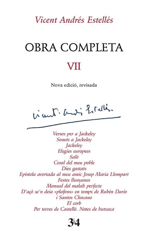 OBRA COMPLETA VII | 9788417469306 | ANDRÉS ESTELLÉS, VICENT | Llibreria Online de Banyoles | Comprar llibres en català i castellà online