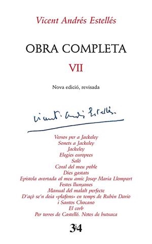 OBRA COMPLETA VII | 9788417469306 | ANDRÉS ESTELLÉS, VICENT | Llibreria L'Altell - Llibreria Online de Banyoles | Comprar llibres en català i castellà online - Llibreria de Girona