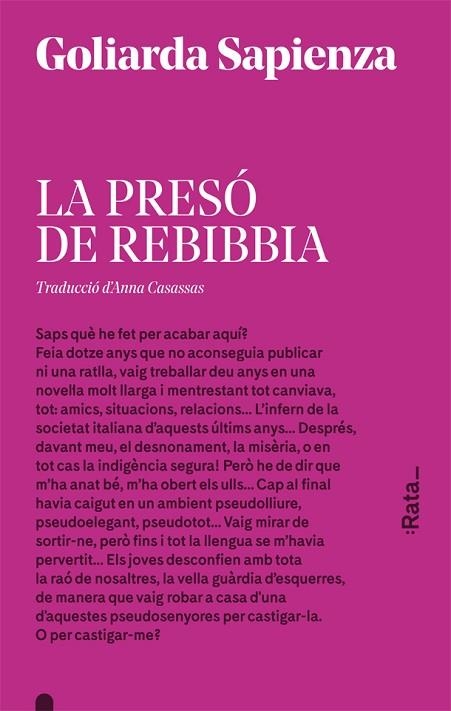 LA PRESÓ DE REBIBBIA | 9788416738175 | SAPIENZA, GOLIARDA | Llibreria L'Altell - Llibreria Online de Banyoles | Comprar llibres en català i castellà online - Llibreria de Girona