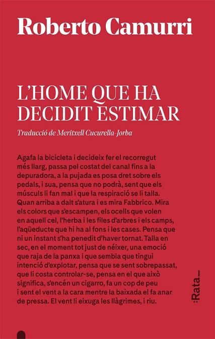 L'HOME QUE HA DECIDIT ESTIMAR | 9788416738533 | CAMURRI, ROBERTO | Llibreria L'Altell - Llibreria Online de Banyoles | Comprar llibres en català i castellà online - Llibreria de Girona