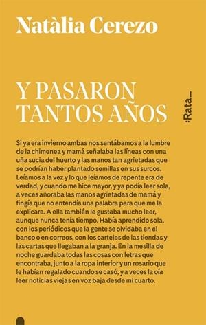 Y PASARON TANTOS AÑOS | 9788416738052 | CEREZO, NATÀLIA | Llibreria L'Altell - Llibreria Online de Banyoles | Comprar llibres en català i castellà online - Llibreria de Girona