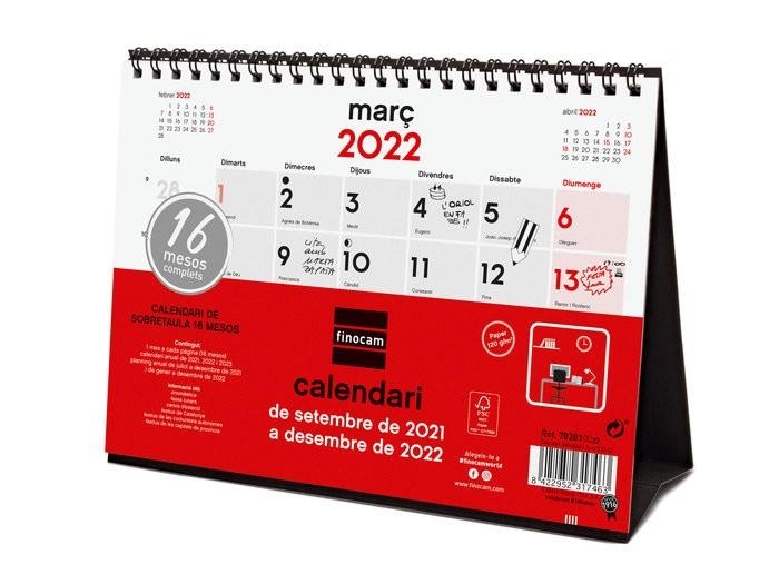 CALENDARI 2021-2022 16 MESOS SOBRETAULA PETIT | 8422952317463 | FINOCAM | Llibreria L'Altell - Llibreria Online de Banyoles | Comprar llibres en català i castellà online - Llibreria de Girona