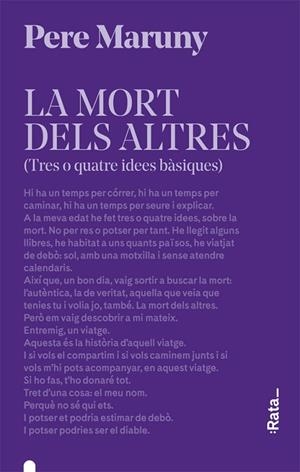 LA MORT DELS ALTRES | 9788416738618 | MARUNY, PERE | Llibreria Online de Banyoles | Comprar llibres en català i castellà online