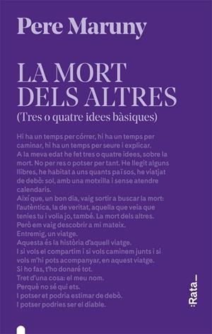 LA MORT DELS ALTRES | 9788416738618 | MARUNY, PERE | Llibreria L'Altell - Llibreria Online de Banyoles | Comprar llibres en català i castellà online - Llibreria de Girona