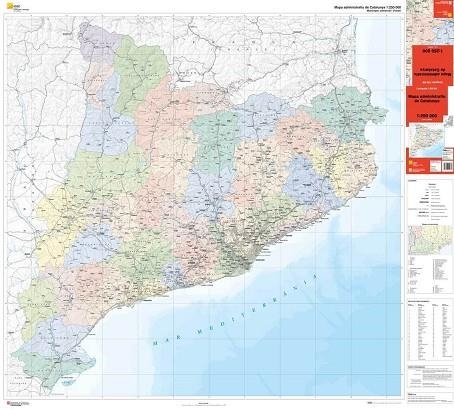 MAPA ADMINISTRATIU DE CATALUNYA 1:250.000 | 9788418199769 | ICGC | Llibreria L'Altell - Llibreria Online de Banyoles | Comprar llibres en català i castellà online - Llibreria de Girona