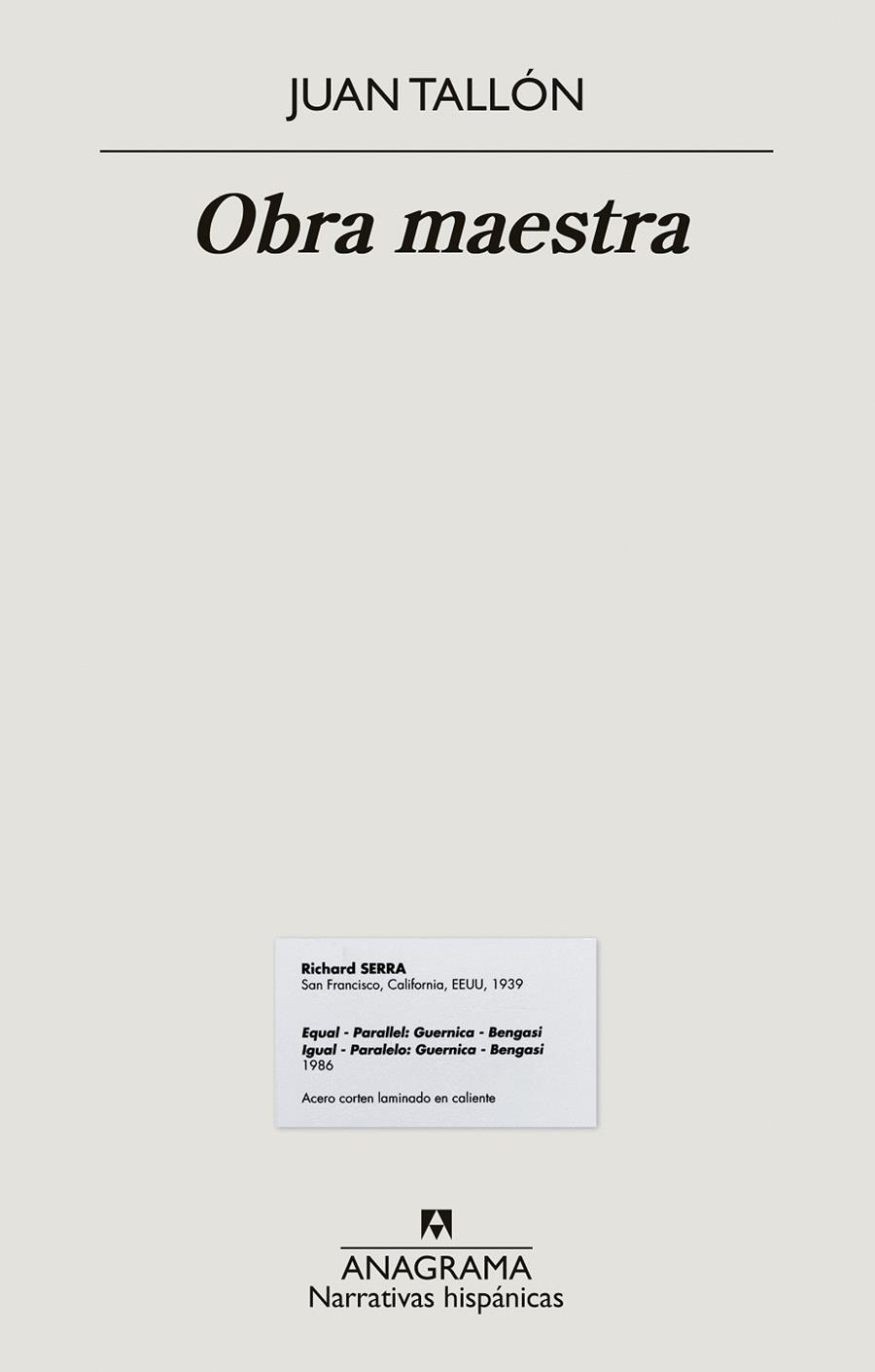 OBRA MAESTRA | 9788433999412 | TALLÓN, JUAN | Llibreria L'Altell - Llibreria Online de Banyoles | Comprar llibres en català i castellà online - Llibreria de Girona