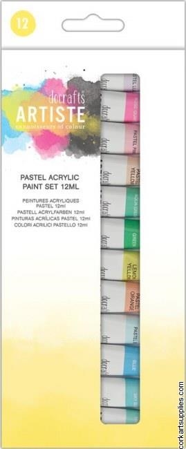 CONJUNT DE 12 PINTURES ACRÍLIQUES PASTEL 12 ML DOCRAFTS ARTISTE | 5050784093212 | DOCRAFTS | Llibreria Online de Banyoles | Comprar llibres en català i castellà online