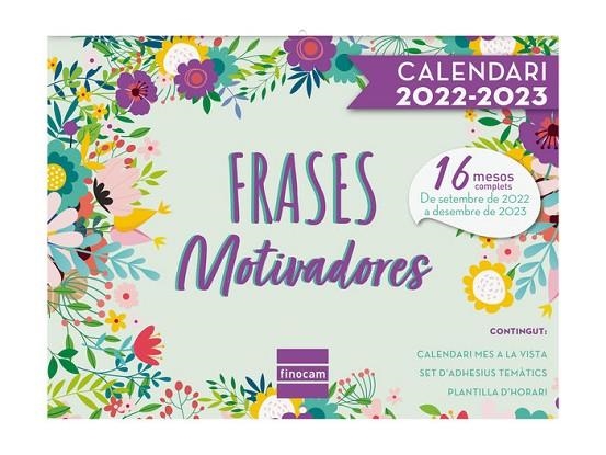 CALENDARI FINOCAM 22/23 16 MESOS IMATGES FRASES MOTIVADORES | 8422952340683 | FINOCAM | Llibreria L'Altell - Llibreria Online de Banyoles | Comprar llibres en català i castellà online - Llibreria de Girona