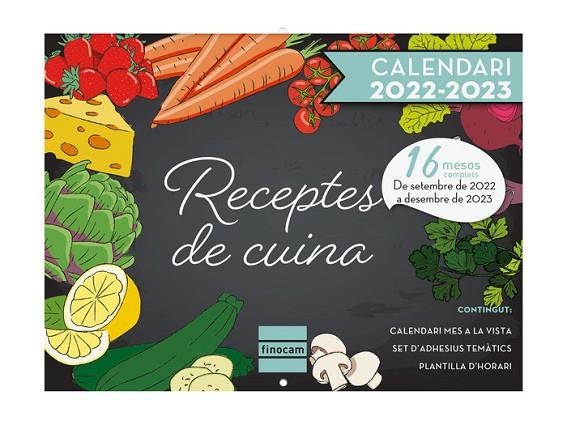 CALENDARI FINOCAM 22/23 16 MESOS IMATGES RECEPTES DE CUINA | 8422952340676 | FINOCAM | Llibreria L'Altell - Llibreria Online de Banyoles | Comprar llibres en català i castellà online - Llibreria de Girona