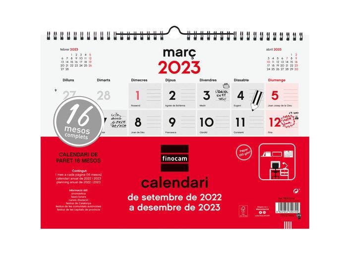 CALENDARI FINOCAM 22/23 16 MESOS PARET L | 8422952340744 | FINOCAM | Llibreria L'Altell - Llibreria Online de Banyoles | Comprar llibres en català i castellà online - Llibreria de Girona
