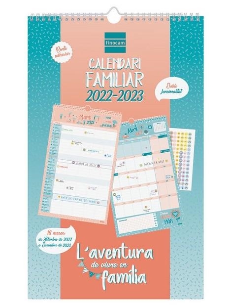 CALENDARI FINOCAM 22/23 16 MESOS FAMILIAR L'AVENTURA DE VIURE EN FAMÍLIA | 8422952341291 | FINOCAM | Llibreria L'Altell - Llibreria Online de Banyoles | Comprar llibres en català i castellà online - Llibreria de Girona