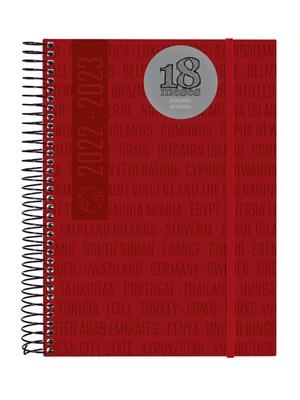 AGENDA FINOCAM 22/23 18 MESOS E10 2 DIES PÀGINA ESPIRAL TRAVEL VERMELLA | 8422952336204 | FINOCAM | Llibreria L'Altell - Llibreria Online de Banyoles | Comprar llibres en català i castellà online - Llibreria de Girona