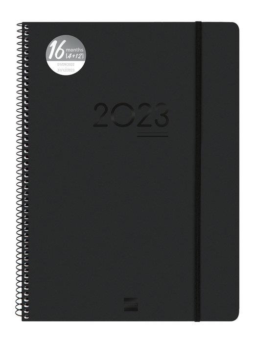 AGENDA FINOCAM 22/23 16 MESOS E40 SETMANA VISTA VERTICAL INTERNACIONAL IKON NEGRA | 8422952337744 | FINOCAM | Llibreria Online de Banyoles | Comprar llibres en català i castellà online