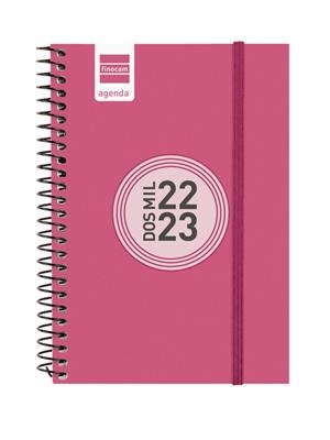 AGENDA FINOCAM 22/23 E8 SETMANA VISTA HORITZONTAL ESPIRAL COLOR ROSA | 8422952336631 | FINOCAM | Llibreria Online de Banyoles | Comprar llibres en català i castellà online