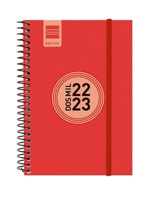 AGENDA FINOCAM 22/23 E8 SETMANA VISTA HORITZONTAL ESPIRAL LABEL VERMELLA | 8422952336617 | FINOCAM | Llibreria Online de Banyoles | Comprar llibres en català i castellà online