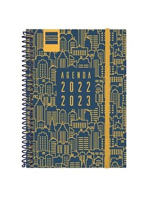 AGENDA FINOCAM 22/23 1/8 SETMANA VISTA HORITZONTAL SECUNDÀRIA CITY BLAVA | 8422952338628 | FINOCAM | Llibreria Online de Banyoles | Comprar llibres en català i castellà online