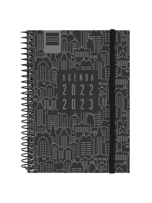AGENDA FINOCAM 22/23 1/8 SETMANA VISTA HORITZONTAL SECUNDÀRIA CITY NEGRA | 8422952338635 | FINOCAM | Llibreria Online de Banyoles | Comprar llibres en català i castellà online