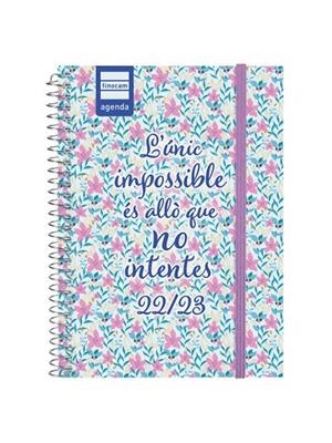 AGENDA FINOCAM 22/23 1/8 SETMANA VISTA HORITZONTAL SECUNDÀRIA L'ÚNIC IMPOSSIBLE ÉS ALLÒ QUE NO INTENTES | 8422952338291 | FINOCAM | Llibreria Online de Banyoles | Comprar llibres en català i castellà online